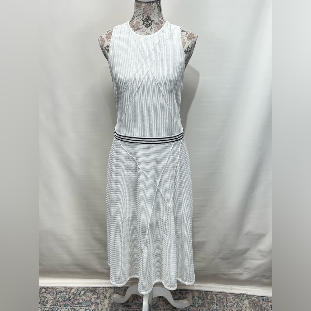 STELLA‎ & JAMIE White sheer knit dress, size S